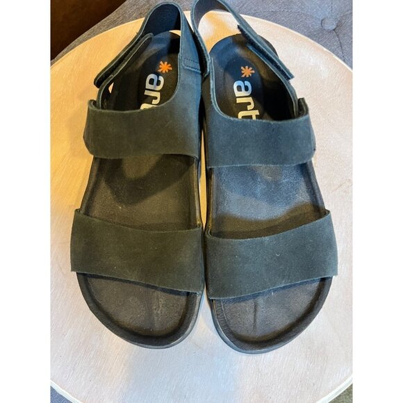 The Art Company Sandals Size 41 Style 1386S SILK SUEDE BLACK/ BIARRITZ - Picture 1 of 11